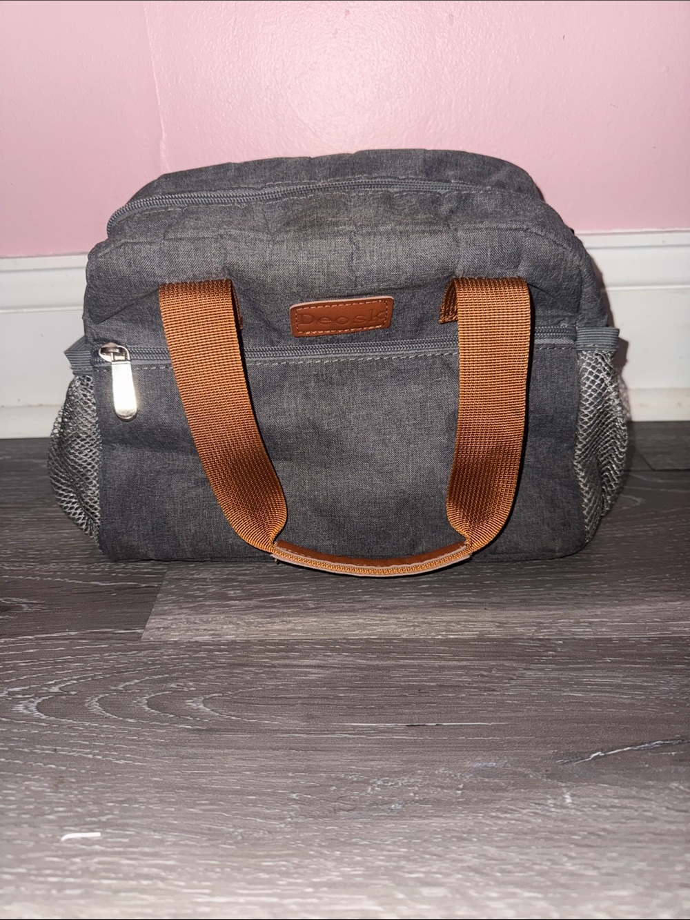 Gray Canvas women’s lunch bag